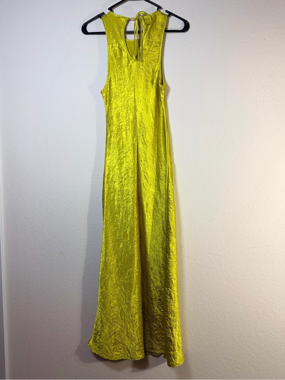 House of Harlow 1960 Metallic Chartreuse Maxi Dress Size Small - Picture 8 of 10